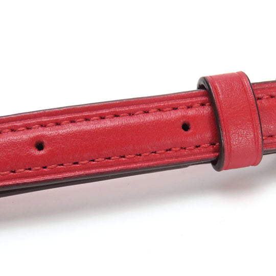 COACH Shoulder Bag F76674 leather Red Women Used Authentic