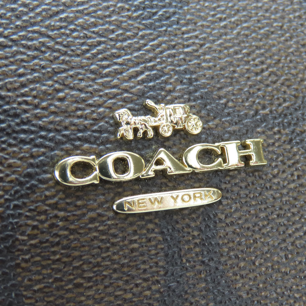 COACH Shoulder Bag F76674 leather Red Women Used Authentic