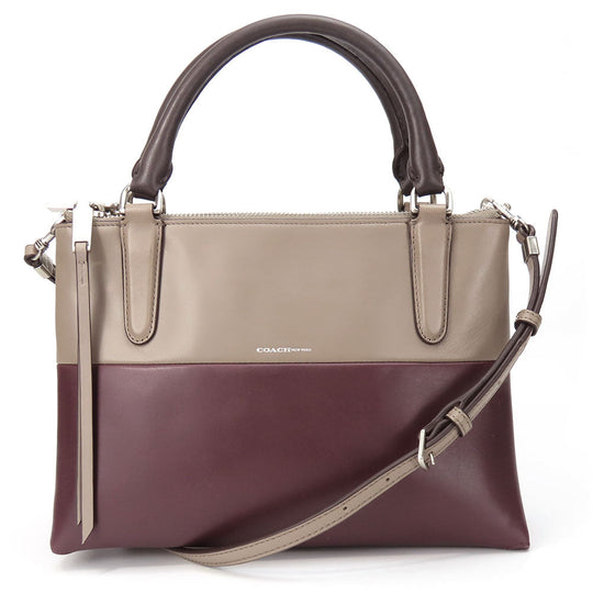 COACH Shoulder Bag 32503 leather Brown Mini Borough Women Used Authentic