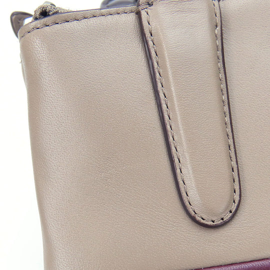 COACH Shoulder Bag 32503 leather Brown Mini Borough Women Used Authentic