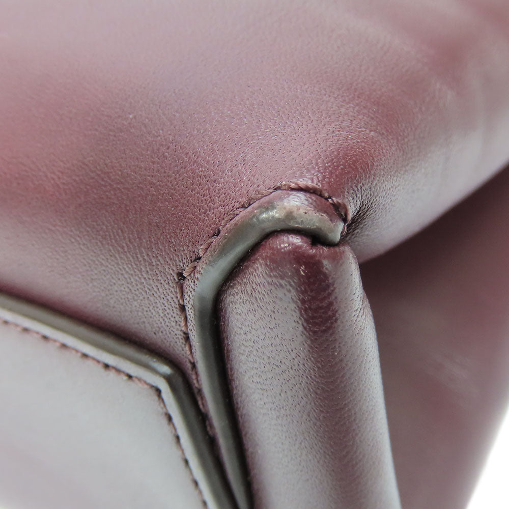 COACH Shoulder Bag 32503 leather Brown Mini Borough Women Used Authentic