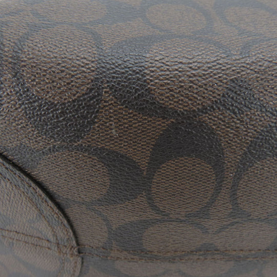 COACH Tote Bag 5696 PVC, Leather black Women Used Authentic