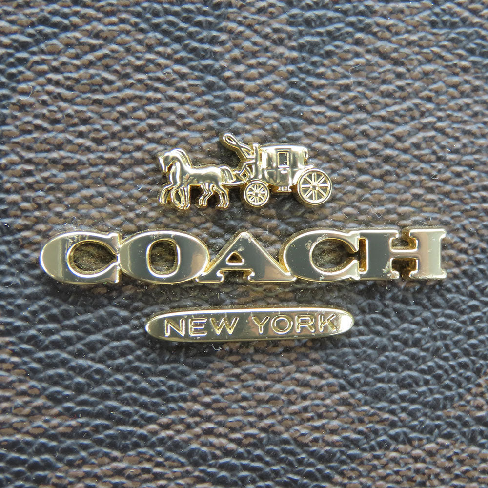 COACH Tote Bag 5696 PVC, Leather black Women Used Authentic