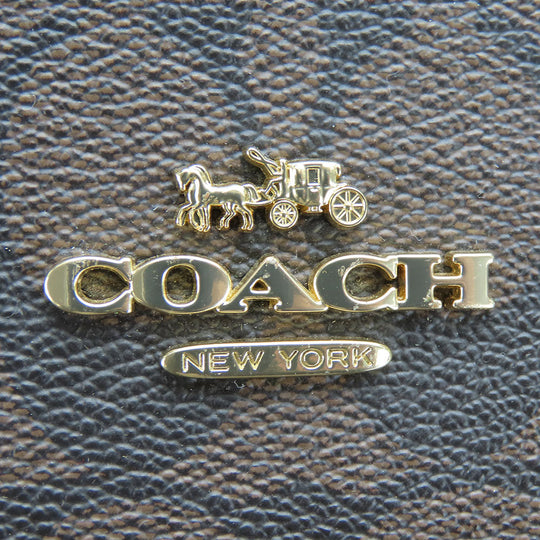 COACH Tote Bag 5696 PVC, Leather black Women Used Authentic