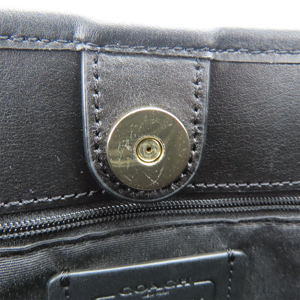 COACH Tote Bag 5696 PVC, Leather black Women Used Authentic