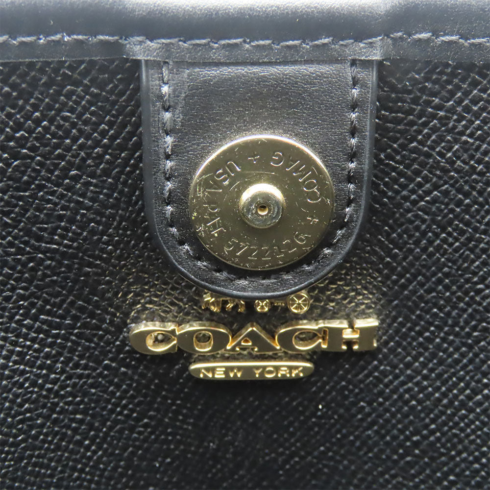 COACH Tote Bag 5696 PVC, Leather black Women Used Authentic