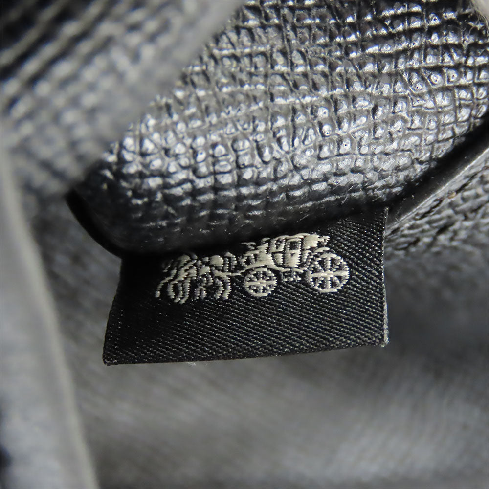 COACH Tote Bag 5696 PVC, Leather black Women Used Authentic