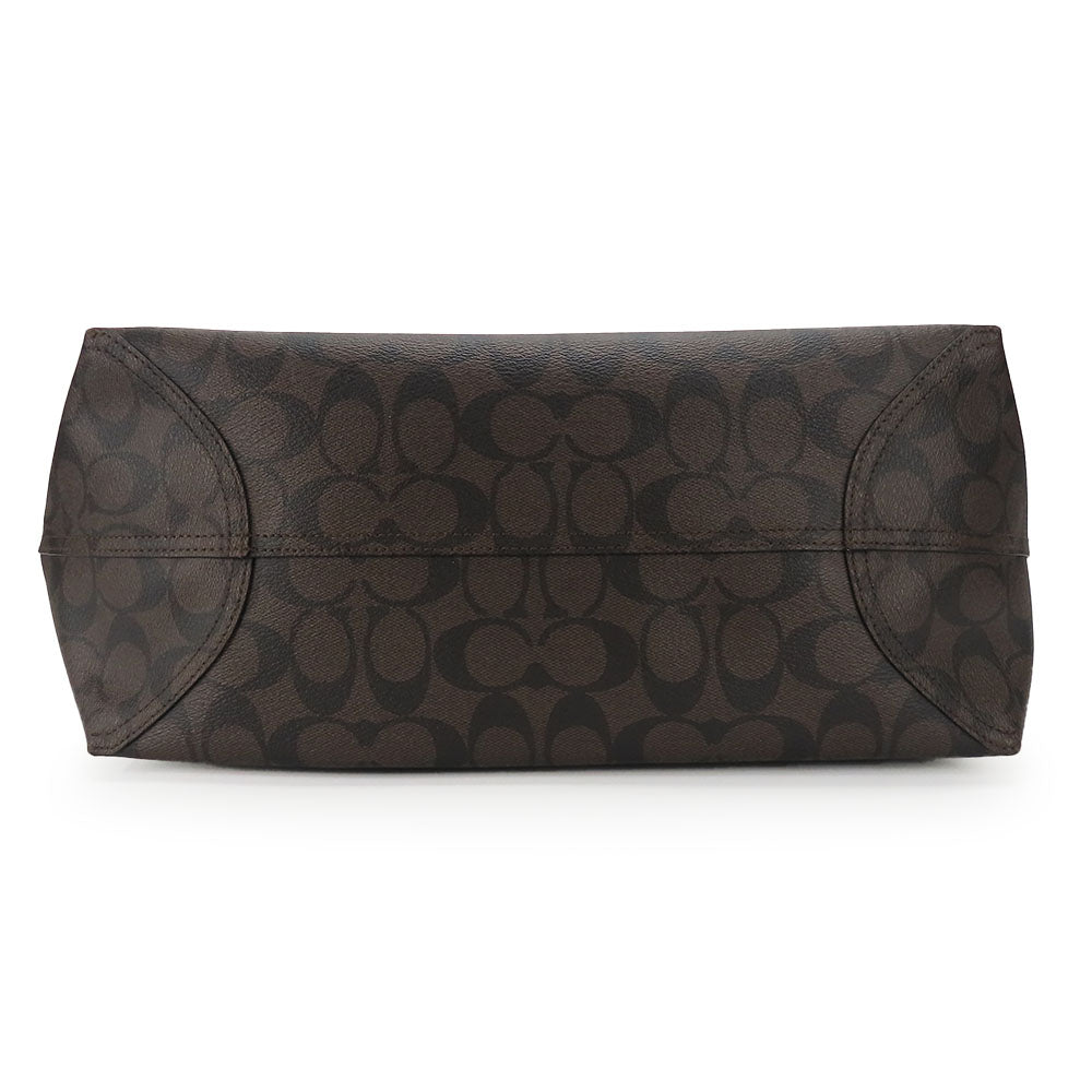 COACH Tote Bag 5696 PVC, Leather black Women Used Authentic