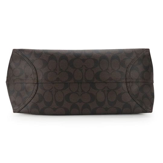 COACH Tote Bag 5696 PVC, Leather black Women Used Authentic