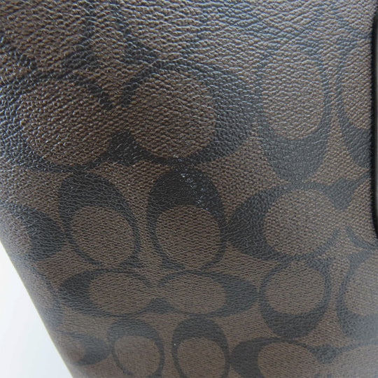 COACH Tote Bag 5696 PVC, Leather black Women Used Authentic