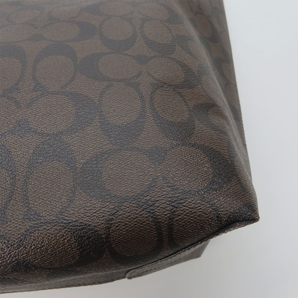 COACH Tote Bag 5696 PVC, Leather black Women Used Authentic