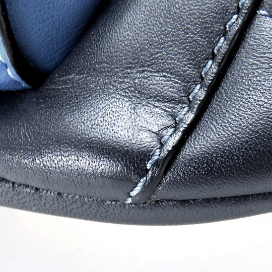 COACH Sling bag CE552 leather Navy Quilting and Coach Stamp mens Used Authentic