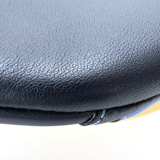 COACH Sling bag CE552 leather Navy Quilting and Coach Stamp mens Used Authentic