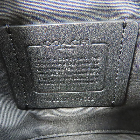 COACH Sling bag CE552 leather Navy Quilting and Coach Stamp mens Used Authentic