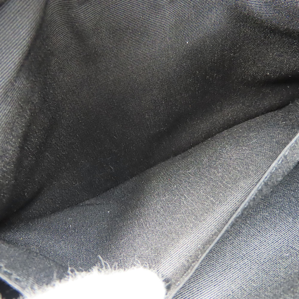 COACH Sling bag CE552 leather Navy Quilting and Coach Stamp mens Used Authentic