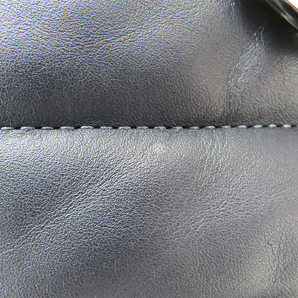 COACH Sling bag CE552 leather Navy Quilting and Coach Stamp mens Used Authentic