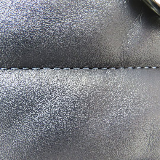 COACH Sling bag CE552 leather Navy Quilting and Coach Stamp mens Used Authentic