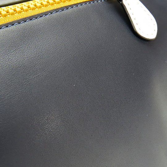 COACH Sling bag CE552 leather Navy Quilting and Coach Stamp mens Used Authentic