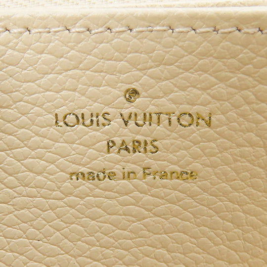 LOUIS VUITTON Long Wallet Purse M80116 Monogram Ann Platt Cream/Bois Rose Zippy wallet