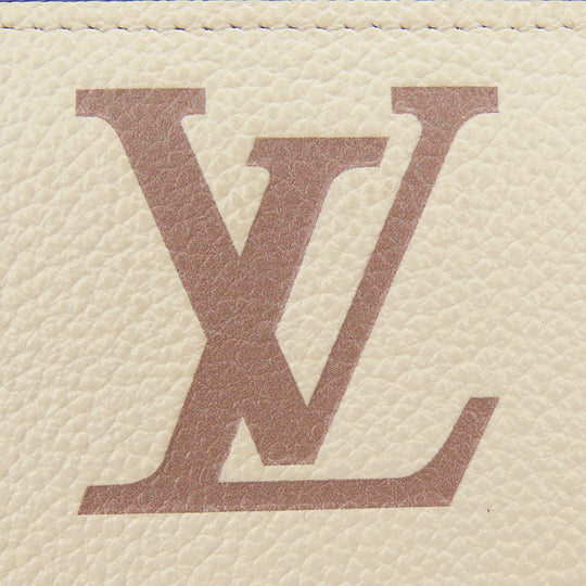 LOUIS VUITTON Long Wallet Purse M80116 Monogram Ann Platt Cream/Bois Rose Zippy wallet