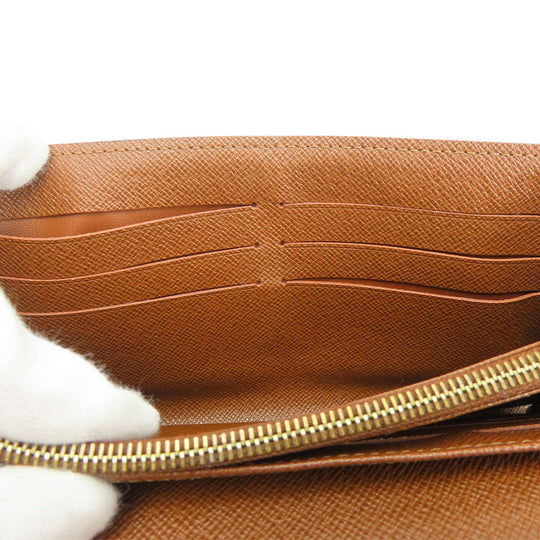 LOUIS VUITTON Long Wallet Purse M60531 Monogram Brown Portefeuille Sara Women Used Authentic