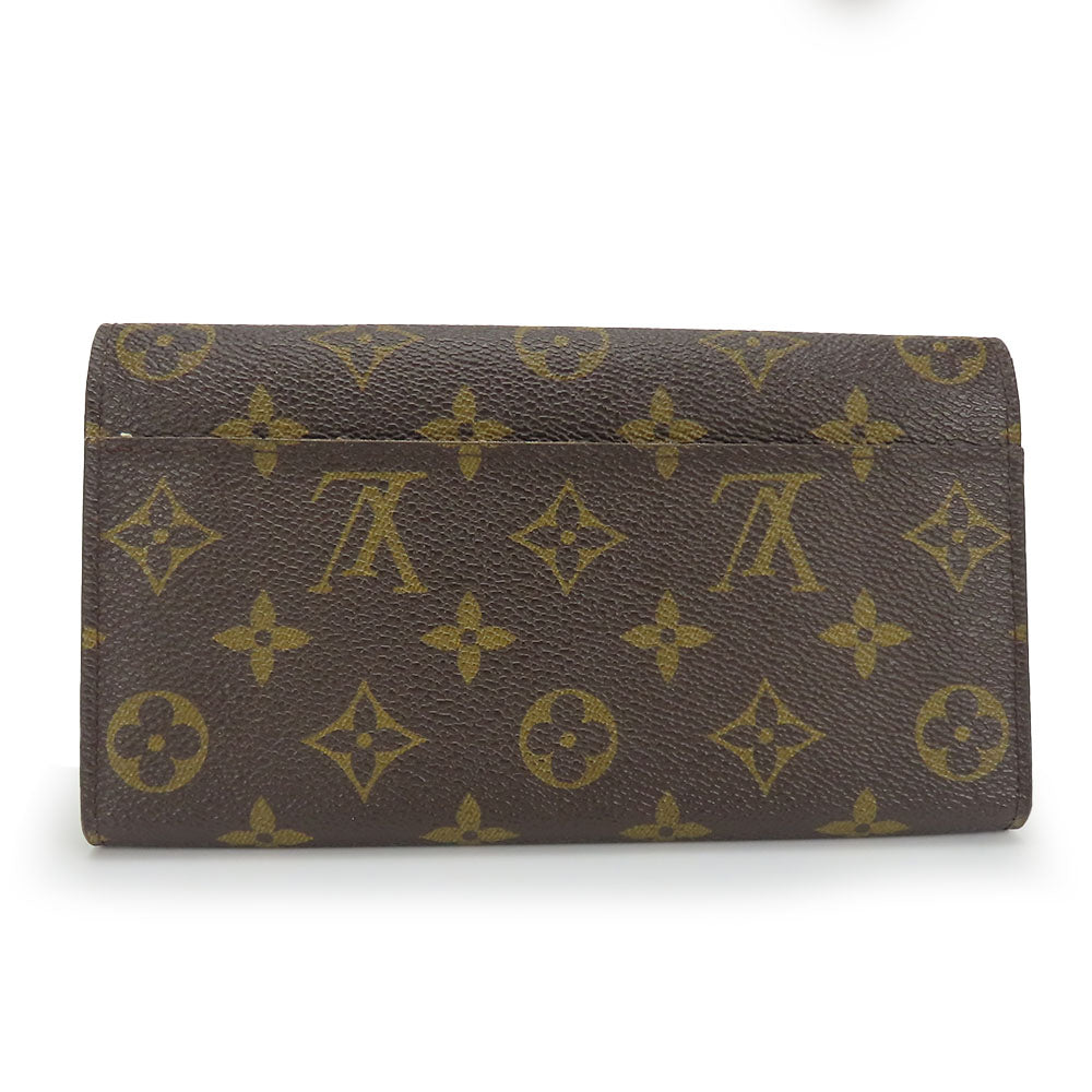 LOUIS VUITTON Long Wallet Purse M60531 Monogram Brown Portefeuille Sara Women Used Authentic