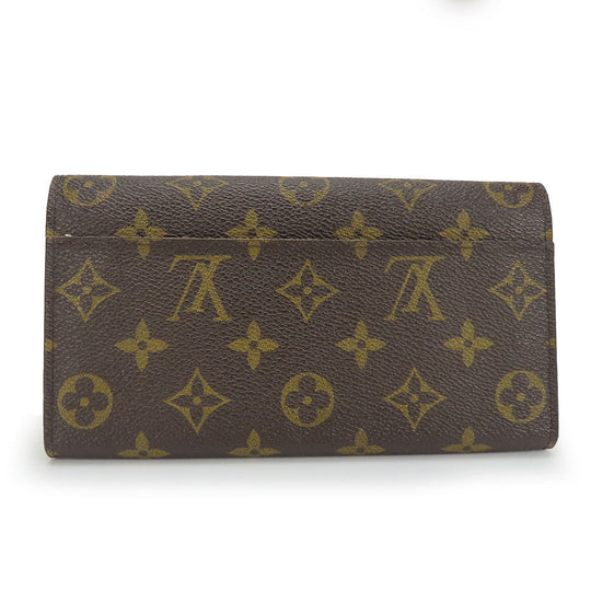 LOUIS VUITTON Long Wallet Purse M60531 Monogram Brown Portefeuille Sara Women Used Authentic