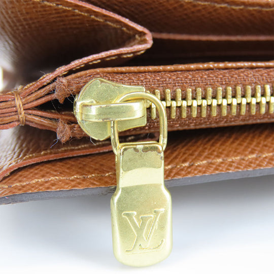 LOUIS VUITTON Long Wallet Purse M60531 Monogram Brown Portefeuille Sara Women Used Authentic
