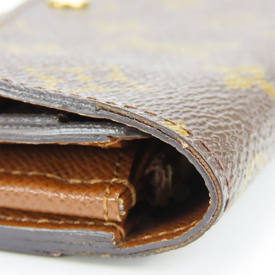 LOUIS VUITTON Long Wallet Purse M60531 Monogram Brown Portefeuille Sara Women Used Authentic