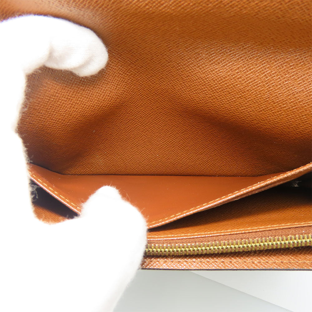 LOUIS VUITTON Long Wallet Purse M60531 Monogram Brown Portefeuille Sara Women Used Authentic