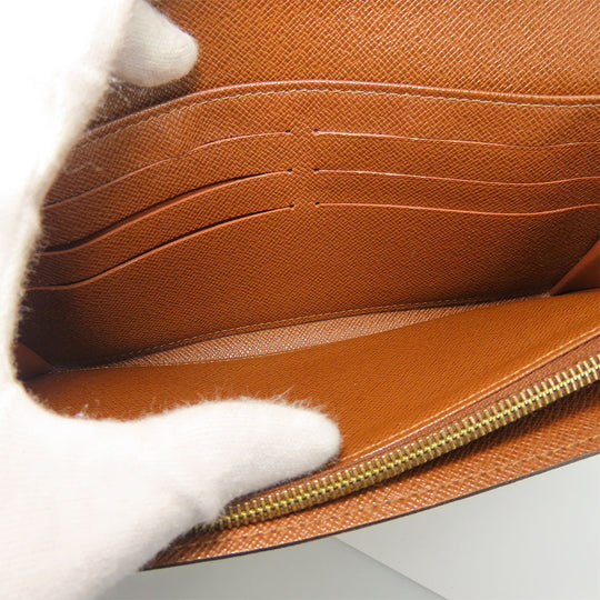 LOUIS VUITTON Long Wallet Purse M60531 Monogram Brown Portefeuille Sara Women Used Authentic