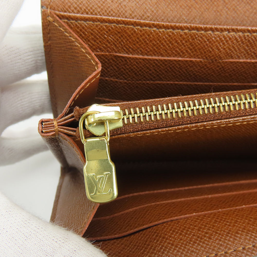 LOUIS VUITTON Long Wallet Purse M60531 Monogram Brown Portefeuille Sara Women Used Authentic