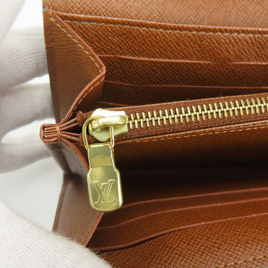 LOUIS VUITTON Long Wallet Purse M60531 Monogram Brown Portefeuille Sara Women Used Authentic