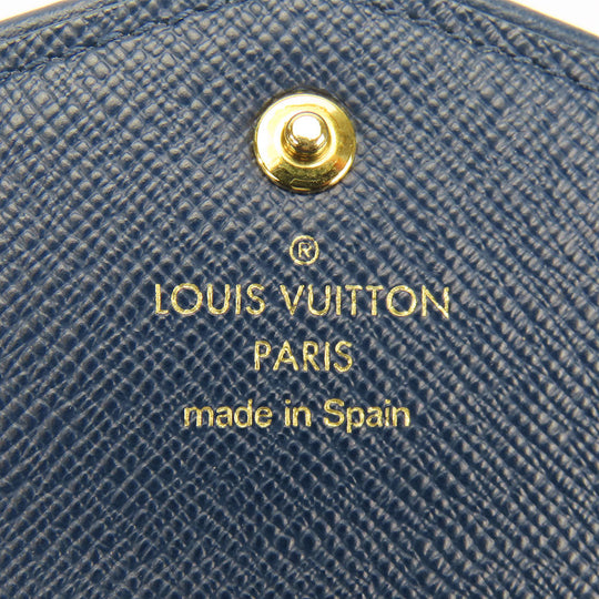 LOUIS VUITTON Long Wallet Purse M81183 Monogram, Jacquard Denim Marine Portefeuille Sarah Women Used Authentic