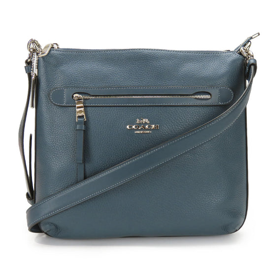 COACH Shoulder Bag F34823 leather blue Women Used Authentic