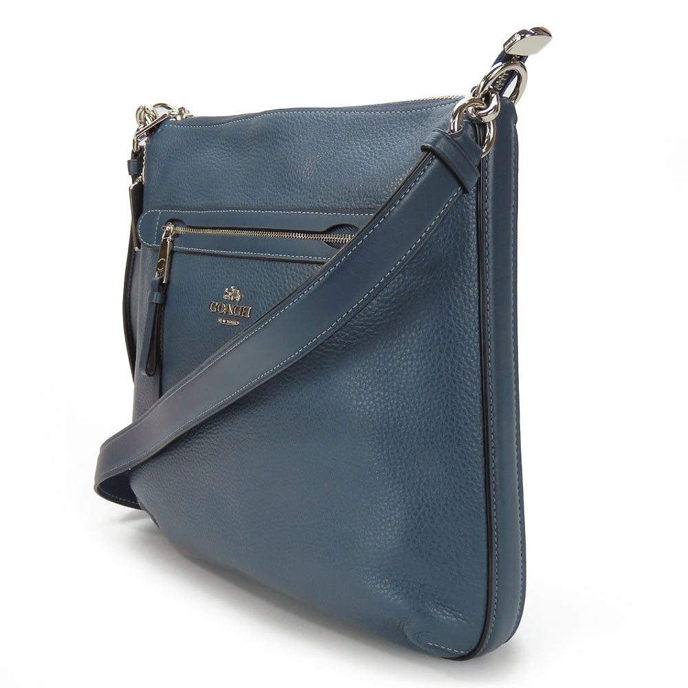 COACH Shoulder Bag F34823 leather blue Women Used Authentic