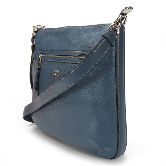 COACH Shoulder Bag F34823 leather blue Women Used Authentic