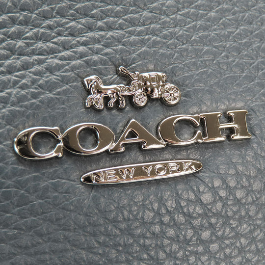 COACH Shoulder Bag F34823 leather blue Women Used Authentic