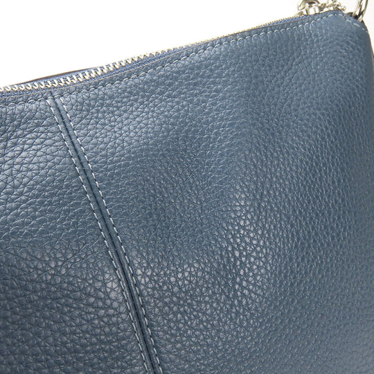 COACH Shoulder Bag F34823 leather blue Women Used Authentic