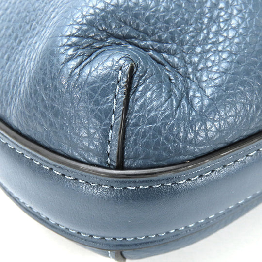 COACH Shoulder Bag F34823 leather blue Women Used Authentic