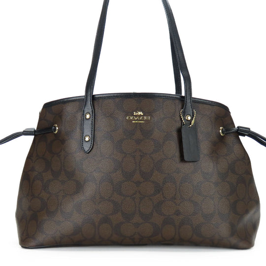 COACH Tote Bag F57842 Leather, PVC black Women Used Authentic
