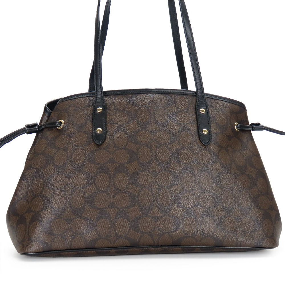 COACH Tote Bag F57842 Leather, PVC black Women Used Authentic