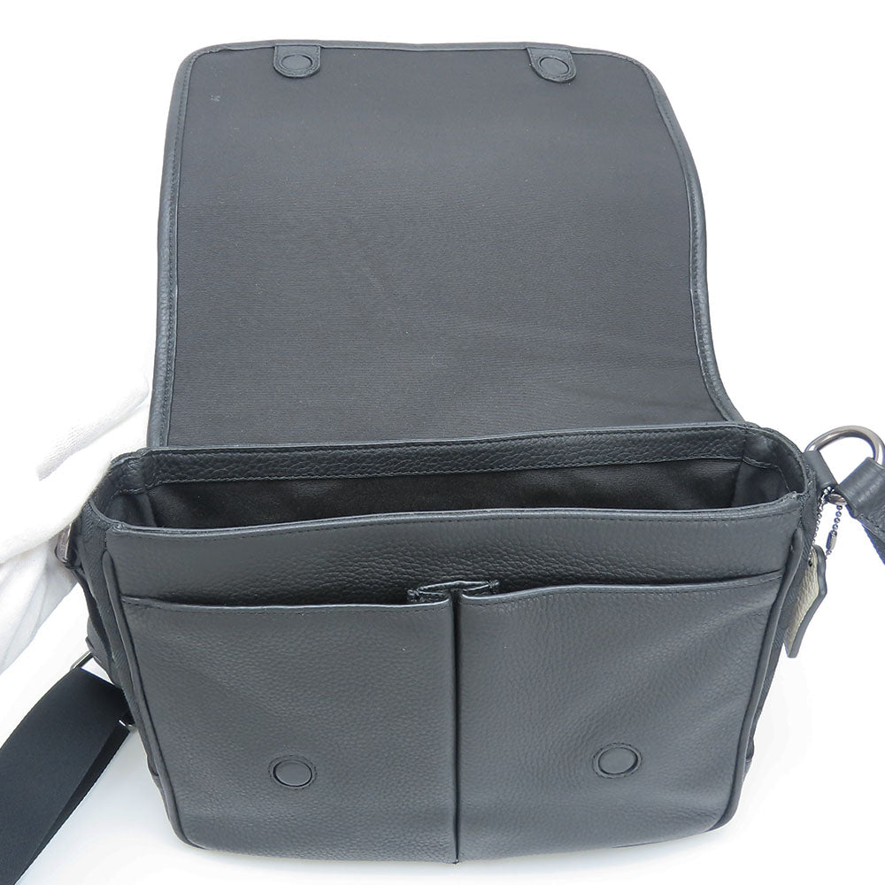 COACH Shoulder Bag C6583 Canvas, Leather black mens Used Authentic