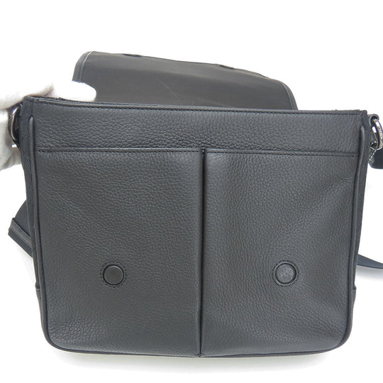 COACH Shoulder Bag C6583 Canvas, Leather black mens Used Authentic