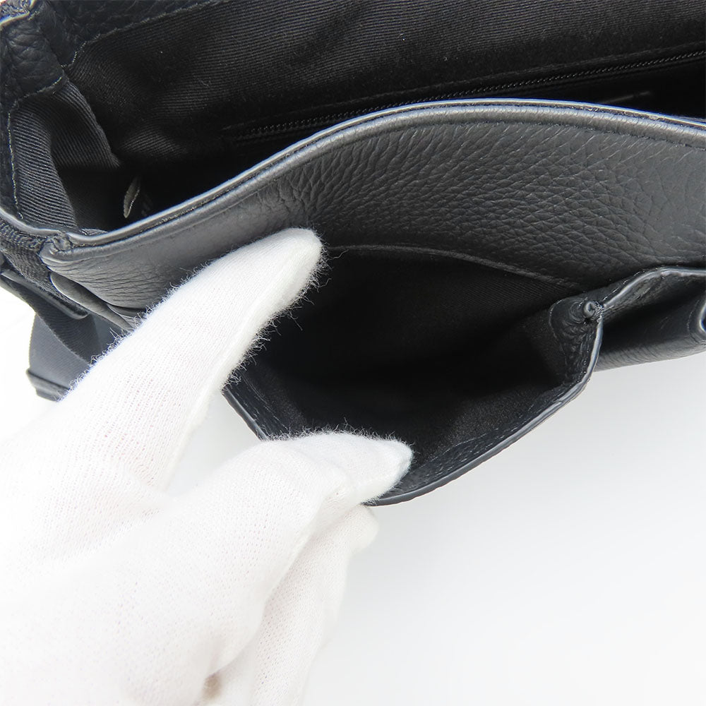 COACH Shoulder Bag C6583 Canvas, Leather black mens Used Authentic