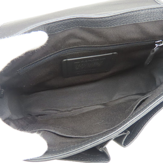 COACH Shoulder Bag C6583 Canvas, Leather black mens Used Authentic