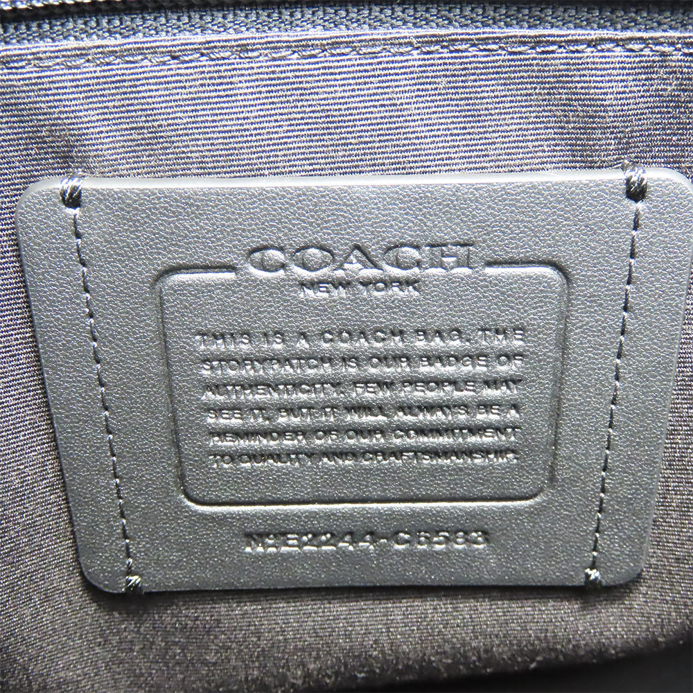 COACH Shoulder Bag C6583 Canvas, Leather black mens Used Authentic