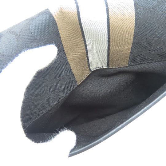 COACH Shoulder Bag C6583 Canvas, Leather black mens Used Authentic