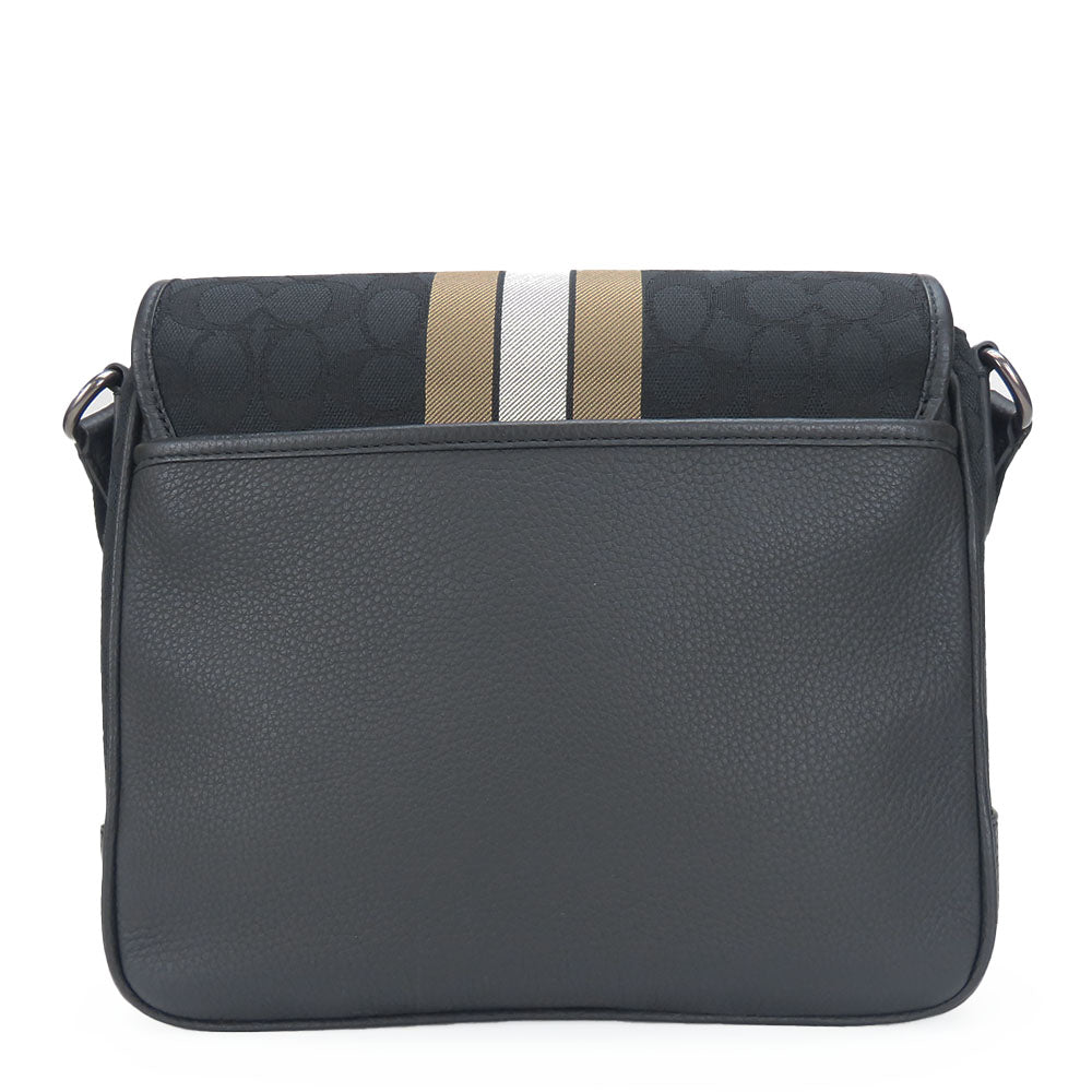 COACH Shoulder Bag C6583 Canvas, Leather black mens Used Authentic