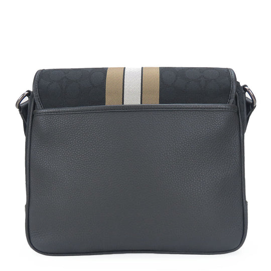 COACH Shoulder Bag C6583 Canvas, Leather black mens Used Authentic